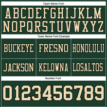 Load image into Gallery viewer, Custom Green City Cream-Black Authentic Football Jersey