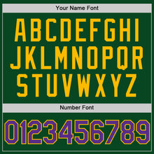Load image into Gallery viewer, Custom Green Purple-Gold Authentic Throwback Baseball Jersey