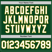 Load image into Gallery viewer, Custom Green White-Gold Authentic Throwback Baseball Jersey