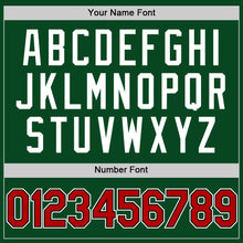 Load image into Gallery viewer, Custom Green Red-Black Authentic Throwback Baseball Jersey