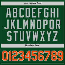 Load image into Gallery viewer, Custom Green Orange-Gray Authentic Throwback Baseball Jersey