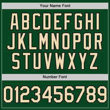 Load image into Gallery viewer, Custom Green Cream-Black Authentic Throwback Baseball Jersey