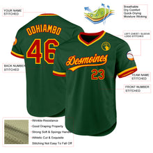 Load image into Gallery viewer, Custom Green Red-Gold Authentic Throwback Baseball Jersey