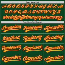 Load image into Gallery viewer, Custom Green Red-Gold Authentic Throwback Baseball Jersey