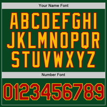 Load image into Gallery viewer, Custom Green Red-Gold Authentic Throwback Baseball Jersey