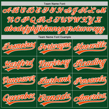 Load image into Gallery viewer, Custom Green Orange-White Authentic Throwback Baseball Jersey