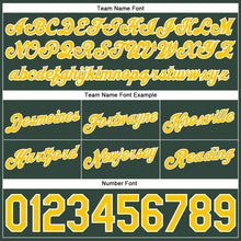 Load image into Gallery viewer, Custom Hunter Green White Pinstripe Gold-White Authentic Basketball Shorts