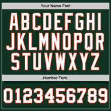 Load image into Gallery viewer, Custom Hunter Green White-Orange Authentic Throwback Basketball Jersey