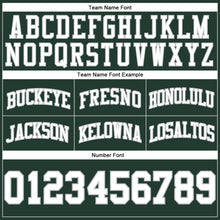 Load image into Gallery viewer, Custom Hunter Green White-Gray Authentic Throwback Basketball Shorts