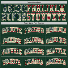 Load image into Gallery viewer, Custom Hunter Green Vintage USA Flag-Cream Authentic Throwback Basketball Jersey