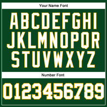 Load image into Gallery viewer, Custom Hunter Green White Pinstripe White-Gold Authentic Basketball Jersey