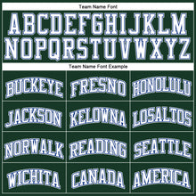 Load image into Gallery viewer, Custom Hunter Green White-Royal Authentic Throwback Basketball Jersey