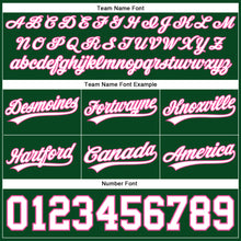 Load image into Gallery viewer, Custom Hunter Green White-Pink Authentic Throwback Basketball Shorts