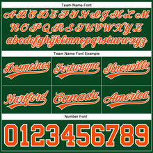 Load image into Gallery viewer, Custom Hunter Green Orange-White Authentic Throwback Basketball Shorts