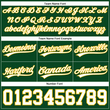 Load image into Gallery viewer, Custom Hunter Green White-Gold Authentic Throwback Basketball Shorts