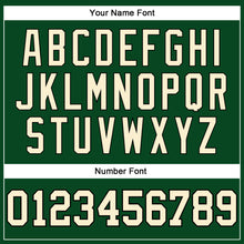 Load image into Gallery viewer, Custom Hunter Green Cream-Black Authentic Throwback Basketball Jersey