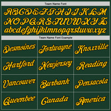 Load image into Gallery viewer, Custom Hunter Green Black-Gold Authentic Throwback Basketball Jersey