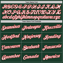 Load image into Gallery viewer, Custom Hunter Green White-Red Authentic Throwback Basketball Jersey