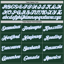 Load image into Gallery viewer, Custom Hunter Green White-Light Blue Authentic Throwback Basketball Jersey