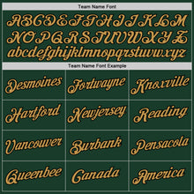 Load image into Gallery viewer, Custom Hunter Green Black-Old Gold Authentic Throwback Basketball Jersey