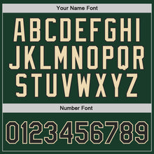 Load image into Gallery viewer, Custom Hunter Green Black-Cream Authentic Throwback Basketball Jersey