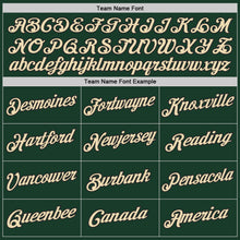 Load image into Gallery viewer, Custom Hunter Green Black-Cream Authentic Throwback Basketball Jersey