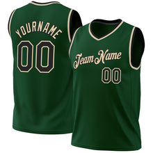 Load image into Gallery viewer, Custom Hunter Green Black-Cream Authentic Throwback Basketball Jersey