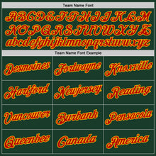 Load image into Gallery viewer, Custom Hunter Green Red-Gold Authentic Throwback Basketball Jersey