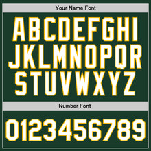 Load image into Gallery viewer, Custom Hunter Green White-Gold Authentic Throwback Basketball Jersey