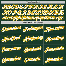 Load image into Gallery viewer, Custom Hunter Green White-Gold Authentic Throwback Basketball Jersey