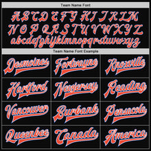 Load image into Gallery viewer, Custom Black Royal White-Orange Bomber Full-Snap Varsity Letterman Jacket