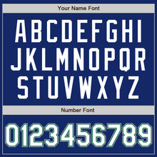 Load image into Gallery viewer, Custom Royal White Kelly Green-Gray Bomber Full-Snap Varsity Letterman Jacket