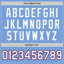 Load image into Gallery viewer, Custom Light Blue White Royal-Red Bomber Full-Snap Varsity Letterman Jacket