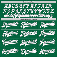 Load image into Gallery viewer, Custom Kelly Green White-Gray Bomber Full-Snap Varsity Letterman Jacket