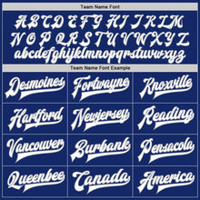 Load image into Gallery viewer, Custom Royal White-Gray Bomber Full-Snap Varsity Letterman Two Tone Jacket