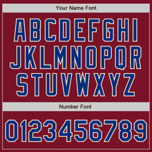 Load image into Gallery viewer, Custom Crimson Royal-White Bomber Full-Snap Varsity Letterman Two Tone Jacket