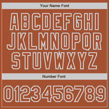 Load image into Gallery viewer, Custom Texas Orange Texas Orange Gray-White Bomber Full-Snap Varsity Letterman Jacket