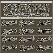 Load image into Gallery viewer, Custom Olive Black-White Bomber Full-Snap Varsity Letterman Salute To Service Jacket