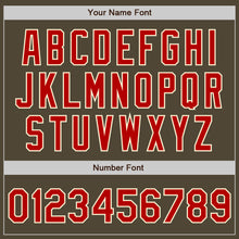 Load image into Gallery viewer, Custom Olive Red-Cream Bomber Full-Snap Varsity Letterman Salute To Service Jacket