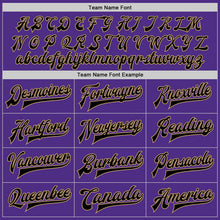 Load image into Gallery viewer, Custom Purple Black-Old Gold Bomber Full-Snap Varsity Letterman Jacket