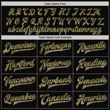 Load image into Gallery viewer, Custom Black Camo-Olive Bomber Full-Snap Varsity Letterman Two Tone Jacket