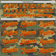 Load image into Gallery viewer, Custom Camo Red-Gold Bomber Full-Snap Varsity Letterman Salute To Service Jacket