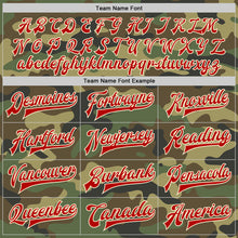 Load image into Gallery viewer, Custom Camo Red-Cream Bomber Full-Snap Varsity Letterman Salute To Service Jacket