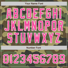 Load image into Gallery viewer, Custom Camo Pink-White Bomber Full-Snap Varsity Letterman Salute To Service Jacket