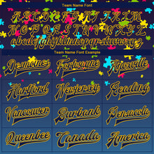 Load image into Gallery viewer, Custom Autism Awareness Puzzle Pieces Navy-Gold 3D Bomber Full-Snap Varsity Letterman Jacket