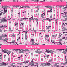 Load image into Gallery viewer, Custom Camo White-Pink 3D Bomber Full-Snap Varsity Letterman Salute To Service Jacket