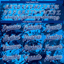 Load image into Gallery viewer, Custom Tie Dye Royal-White Rainbow 3D Bomber Full-Snap Varsity Letterman Jacket