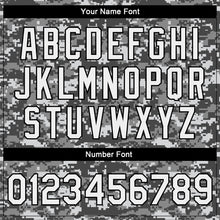 Load image into Gallery viewer, Custom Camo White-Black 3D Bomber Full-Snap Varsity Letterman Salute To Service Jacket