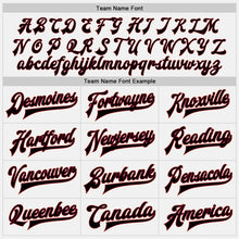 Load image into Gallery viewer, Custom White Black Maroon-Cream Bomber Full-Snap Varsity Letterman Two Tone Jacket