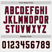 Load image into Gallery viewer, Custom White Black Maroon-Cream Bomber Full-Snap Varsity Letterman Two Tone Jacket